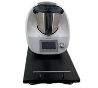 Tabla Deslizante, Base con ruedas, Plataforma compatible con THERMOMIX TM31, TM5, TM6. Protege la balanza de su máquina. Mod grande negra