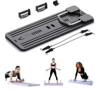 Tabla deslizante de pilates 5 en 1 para el hogar, juego de reformador de pilates, plegable para uso (negro)