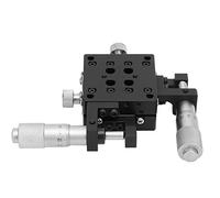 Tabla deslizante lineal Manual de eje xy Plataforma Guía de rodillo cruzado Tipo Etapa 40x40 mm de alta precisión para equipos mecánicos Aleación de aluminio Oxidación negra