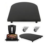 Tabla deslizante premium para Thermomix TM7 con ruedas de 360°, desplazamiento sin esfuerzo del TM7, accesorio de alta calidad con pies de goma antideslizantes, soporte seguro (negro)
