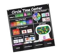 Tabla educativa de bolsillo para centro de tiempo, para aprendizaje, tiempo, letras, números, calendario, tabla de bolsillo para aula, pared, tela Oxford, organizador de herramientas de enseñanza