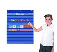 TABLA EDUCATIVA DE BOLSILLO PARA EL AULA CON TARJETAS DE FRACCIONES DECIMALES RECURSOS DE MATEMÁTICAS PARA NIÑOS Y ESTUDIANTES TAMAÑO 20.5 * 26.4IN