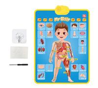 Tabla electrónica de pared del alfabeto, gráfico electrónico de números del alfabeto musical, póster de discurso parlante multirpupose para Navidad, cumpleaños, niñas de 2 a 4 años