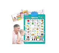 Tabla electrónica de pared del alfabeto, nueva tabla de pared parlante para niños, póster de aprendizaje de inglés con sonidos, canciones interactivas, abcs, números, palabras de animales y piano