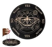 Tabla espiritual Ouija de madera - Tabla adivinatoria para prácticas esotéricas, instrumento espiritual manual | Tabla de péndulo para comunicación energética, planchas decorativas de estilo vintage