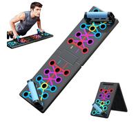 Tabla Flexiones Multifuncion Plegable Push Up Board con Asas de Silicona,Flexiones Soporte Suelo con Base Antideslizante para Entrenamiento Muscular Fitness,Tabla de Ejercicios Portátil