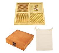 Tabla for Servir, Bandeja con diseño de Cubitos de Hielo, Madera de Haya de latón, 4 Patrones 5S, Sello de finalización de producción con Caja de Almacenamiento for Preparar cócteles fríos