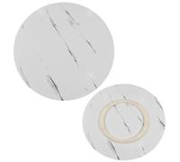 Tabla Giratoria De Madera Grande De 50 60 70 80 90 100cm Plato Giratorio De Madera Lazy Susan Bandeja Giratoria De 360° Con Base Giratoria Para Entretenimiento Y Servir(White A,39in/100cm)