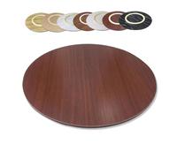 Tabla giratoria de madera para servir de 50,8 cm, redonda, de caoba, perfecta para cocina, comedor, fiestas de entretenimiento, charcutería y plato para servir