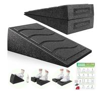 Tabla inclinada para estiramiento de pantorrillas, 5 ángulos ajustables para estirar pantorrillas, capacidad de peso de 480 libras, cuña elástica de pantorrilla para ejercicio, sentadillas, movilidad