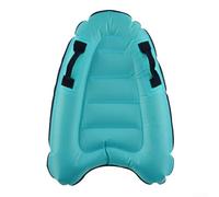 Tabla inflable portátil para niños que aprenden a nadar Bodyboard de poliéster con agarres para olas y ejercicios de piscina rojo o azul (azul)