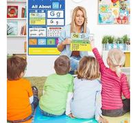 Tabla interactiva de bolsillo de aprendizaje del alfabeto, resistente al desgaste, coloridas tarjetas de bolsillo de palabras, juegos de aprendizaje para la educación temprana