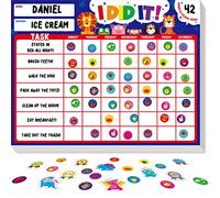 Tabla magnética de recompensas I Did It, bloc con 50 hojas perforadas más 2650 pegatinas motivacionales Adorable tabla de tareas diarias para tareas/buenos hábitos/ejercicio/dieta 30cm x 23cm