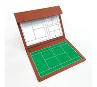 Tabla magnética plegable de entrenamiento de tenis, tabla de tenis borrable para entrenadores, fácil de escribir y limpiar, con 2 marcadores de pizarra blanca, para planificación de estrategias