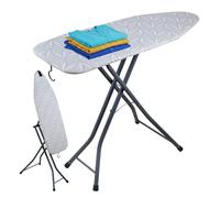 Relaxdays Mesa de planchar y vapor 109,5 x 35,5 cm antracita,blanco,gris