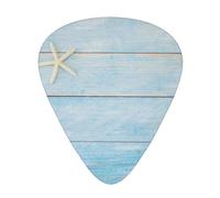 Tabla náutica vintage con forma de estrella de mar,12 púas de guitarra, 3 grosores diferentes para guitarra acústica, bajo y ukelele