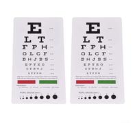 Tabla ocular y regla PD para pruebas de visión adecuada para clínicas, optometristas y autoexámenes familiares, fácil de limpiar (FA05-2 piezas)