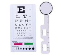 Tabla optométrica, tabla optométrica de pared de Snellen, con oclusor para exámenes, oficina, escuela (juego de 2 piezas), Snellen