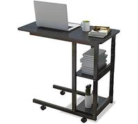 Tabla Ordenador portátil, Soporte for móvil, Cesta Bandeja Mesita, Inicio de Aprendizaje Escritorio Estudiar Estación Trabajo Negro 80 * 40 * 75cm