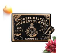 Tabla Ouija - Madera 30x22x0.3cm | Tablero De Madera Negra Con Planchette