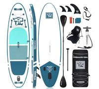 Tabla Paddle Surf Hinchable TIGERXBANG Paddle Board 320x82x15cm con Accesorios Premium Tabla Sup, PadelSurf Stand Up Padding para Adultos/Niños con Remo Doble Uso, Asiento Kayak,Defender-Pro Azul