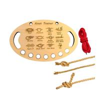 Tabla para aprender a hacer nudos, juguete de madera para practicar nudos con cuerda para diversión y ejercicio - Instrumento y herramienta para entrenamiento de nudos, para niños y adultos