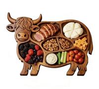 Tabla para cortar con forma de animal - Bandeja decorativa en forma de bandeja para alimentos | para casa cocina mesa de comedor banquete vacaciones aperitivos fruta, carne queso galletas
