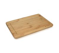 Navaris Tabla para Cortar de bambú XL - Tabla de Cocina 35x23,5x1,8 cm - con Ranura para líquidos y Protector de Cuchillas