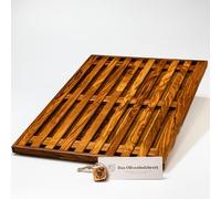 Tabla para Cortar Pan Con Recipiente Colector de Madera de Olivo - 41cm mal 30cm