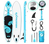 Tabla para Paddle Surf de Exprotrek, Tabla para Sup Inflable, Set de Tabla para Sup, 8 Pulgadas de Espesor,Cuenta con Remo de Aluminio y Todos los Accesorios necesarios (150 KG MÁX)