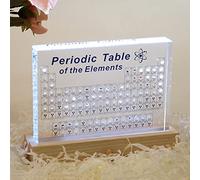 Tabla periódica con elementos reales en el interior con elementos para amantes de la ciencia, profesores y estudiantes para aprender herramientas de gráficos de química, regalos y decoración de