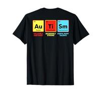 Tabla periódica de concienciación sobre el Autismo Tea Mujeres Niños mamá Camiseta