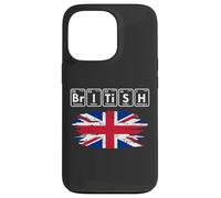 Tabla periódica de la Bandera de los Elementos de química británica Carcasa para iPhone 13 Pro