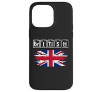 Tabla periódica de la Bandera de los Elementos de química británica Carcasa para iPhone 14 Pro MAX