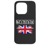 Tabla periódica de la Bandera de los Elementos de química británica Carcasa para iPhone 15 Pro