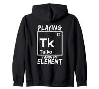 Tabla Periódica Divertido Juego de Palabras Taiko Drummer Sudadera con Capucha
