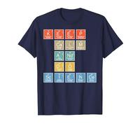 Tabla Periódica Mantener la Calma y Hacer Ciencia Camiseta, Hombre, Azul Marino, 5XL
