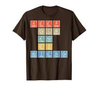 Tabla Periódica Mantener la Calma y Hacer Ciencia Camiseta, Hombre, Marrón, XXL