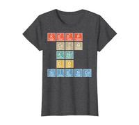 Tabla Periódica Mantener la Calma y Hacer Ciencia Camiseta, Mujer, Jaspeado Oscuro, XL