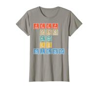 Tabla Periódica Mantener la Calma y Hacer Ciencia Camiseta, Mujer, Pizarra, XS