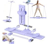 Tabla Pilates Reformer, 6 En 1 Ejercitador Suelo Pélvico Máquina Esquí Tabla Entrenamiento Multifuncional Deslizamiento Pilates con Bandas Resistencia Soporte para Teléfono Móvil Entrenador Abdominal