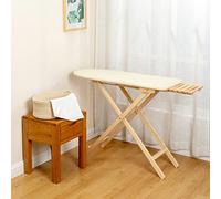 Tabla planchar tablas de planchar tabla de planchar madera mesa planchar plegable mesa planchar De madera con ajuste de altura de varios niveles, ensanchado y extendido, con soporte de hierro ( Color