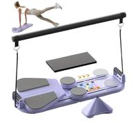 Tabla plegable de pilates - Equipo de fitness 5 en 1,Tabla de entrenamiento abdominal multifuncional - para mujeres hombres adultos principiantes atletas domésticos apasionados de la aptitud