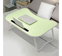 Tabla portátil de la Tabla computadora, Bandeja Desayuno sofá Plegable, Mesa Cama Ajustable, Soporte Cuaderno para el Suelo, 4Colors(Green)