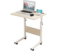 Tabla portátil, elevación Ajustable Equipo estación de Trabajo, con un iPad Ranura del teléfono, sostenedor la Bandeja cabecera móvil, Escritorio Madera Aprendizaje, 70-90cm(Natural,80 * 40cm)