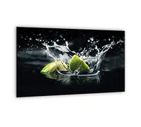 Tabla protectora de encimera, de cerámica, 80 x 52 cm, de gran tama?o, de cristal templado, para cortar, se puede colocar en la pared para evitar salpicaduras, protector de vitrocerámica | semUp