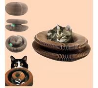 Tabla rascador para gatos de cartón, juguete interactivo plegable para gatos con pelota, cartón rascador para gatos, juguete de inteligencia, órgano mágico (1 unidad)
