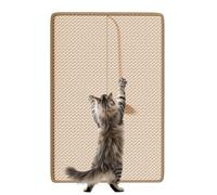 Tabla rascadora de pared para gatos, rascador de garra de sisal, almohadilla para arañazos para gatos con bolas de juguete, diseño de esquina de pared vertical, rascador de sisal para sofá interior