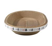 Tabla rascadora redonda para gatos, cartón rascador para gatos, ovalado, cuenco nido, rascador para muebles para gatos para interiores, cartón rascador para gatos y camas