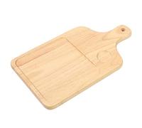 Tabla rectangular de madera para pizza con asa, antideslizante, bandeja para cortar queso y pan, ideal para hornear, servir y decorar, perfecta para uso en casa, cafetería y restaurante